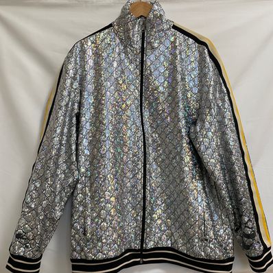 GUCCI グッチ ラミネート スパークリング GG ジャージー ジャケット