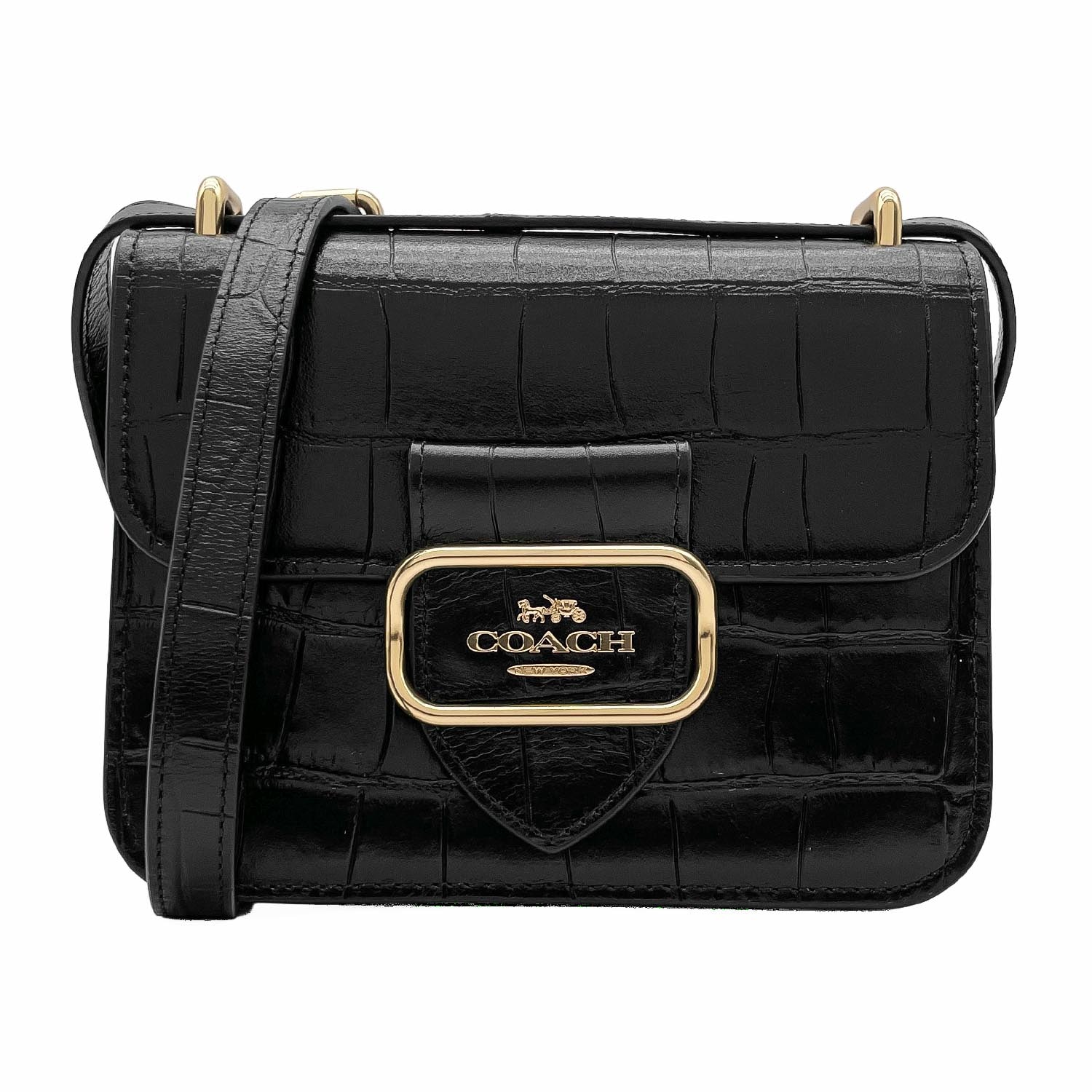 COACH コーチ モーガン ショルダーバッグ
クロスボディ レザー メタル ブラック レディース
【中古】