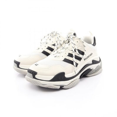バレンシアガ BALENCIAGA BALENCIAGA × adidas TRIPLE S トリプルS スニーカー 靴 レザー ファブリック メンズ ホワイト系 / ブラック系 710021 【中古】