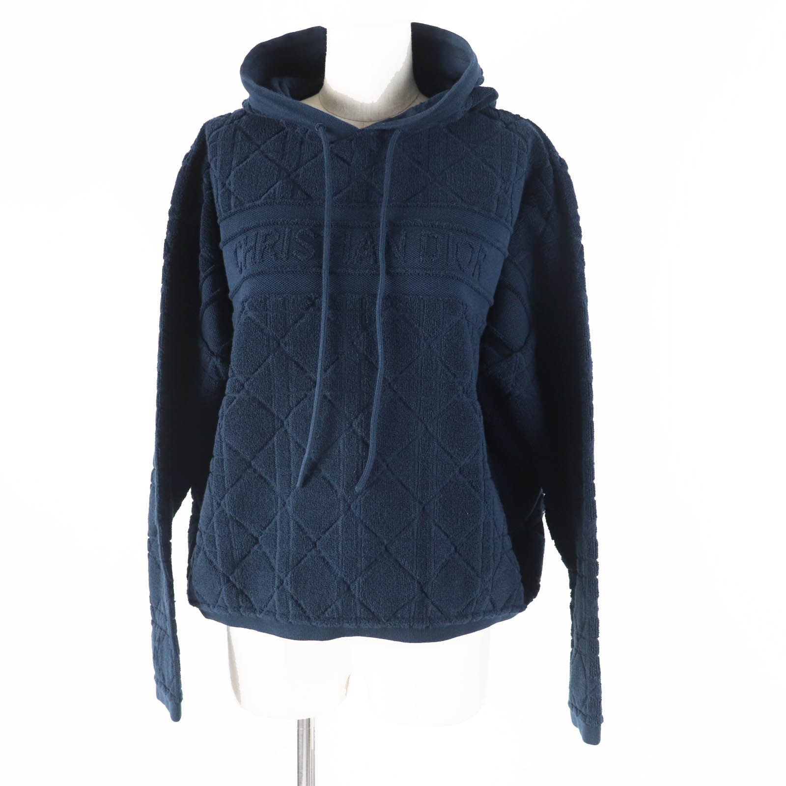 美品 クリスチャンディオール
 パーカー カナージュ ダークネイビー レディース XS 214587AM715