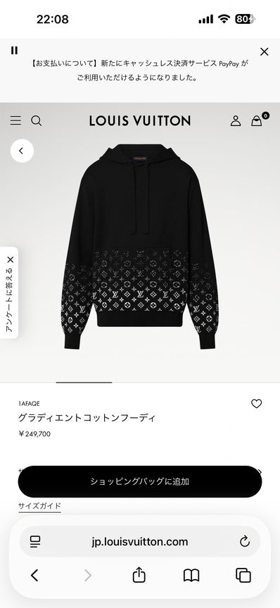 グラディエントコットンフーディ 1AFAQE