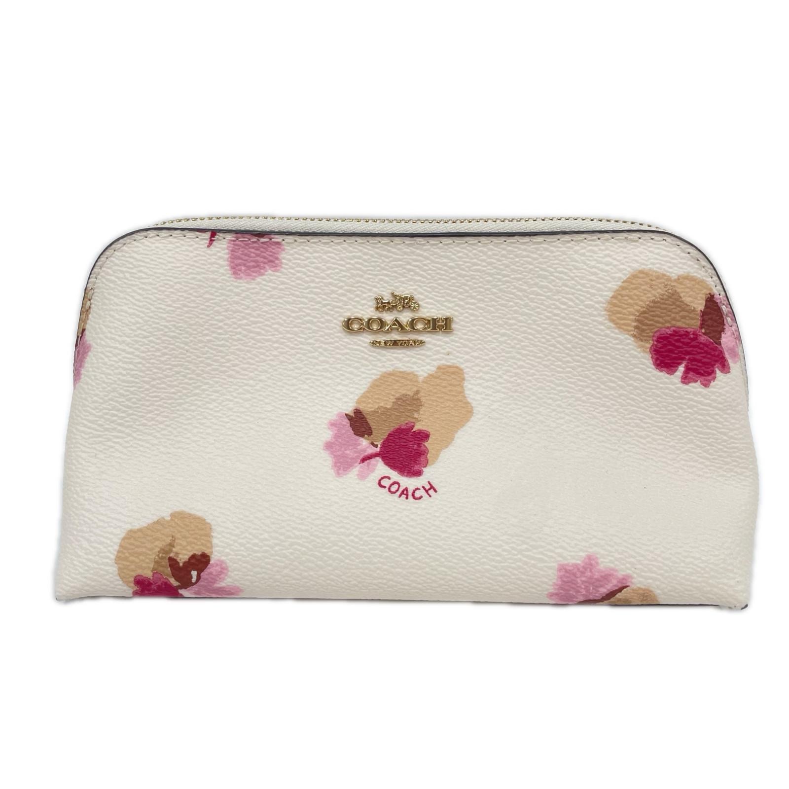 COACH コーチ コスメポーチ フローラル 花柄 プリント F65349 アイボリー