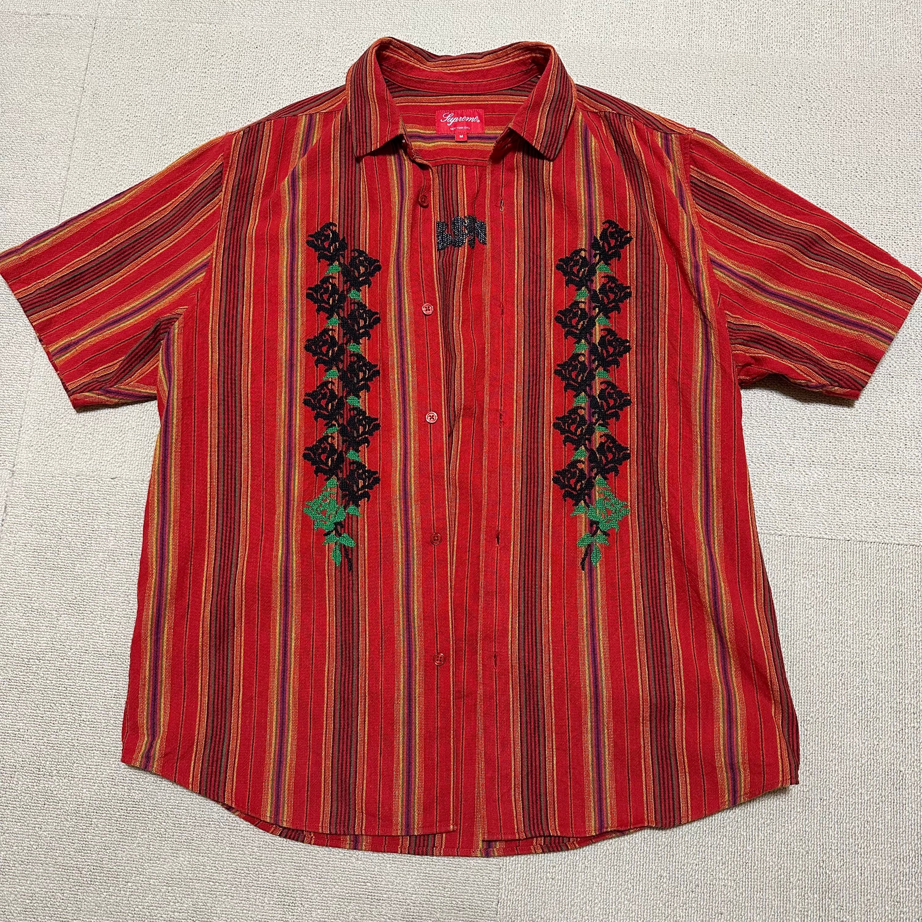 Supreme Needlepoint S/S Shirt "Gold Stripe"