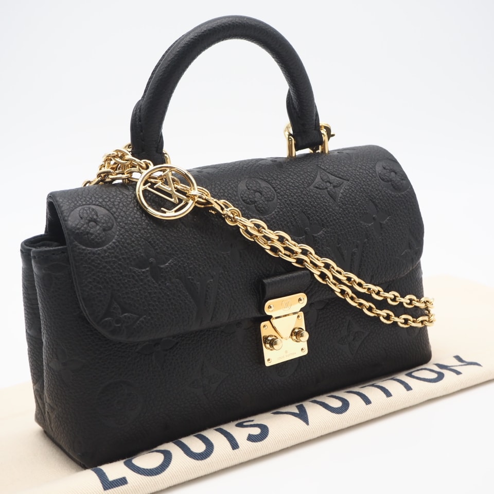 極美品 LOUIS VUITTON ルイ・ヴィトン モノグラム アンプラント ナノ マドレーヌ ノワール M12144 2wayショルダーバッグ ブラック カウハイド レディース