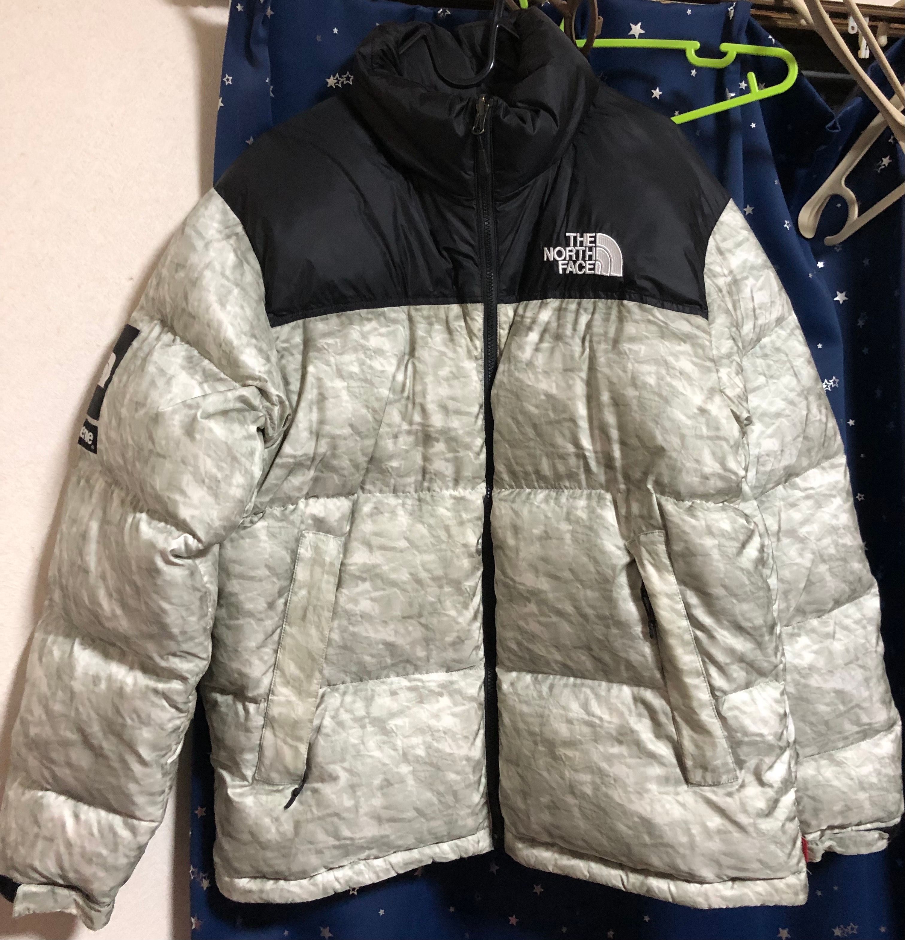 Supreme x The North Face Nuptse Jacket "White Paper Print"