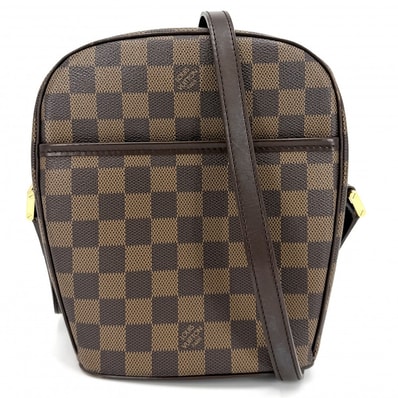 LOUIS VUITTON ルイヴィトン ショルダーバッグ イパネマPM 肩掛け 斜め掛け N51294 ダミエキャンバス ブラウン 茶 ゴールド金具 レディース【中古品】