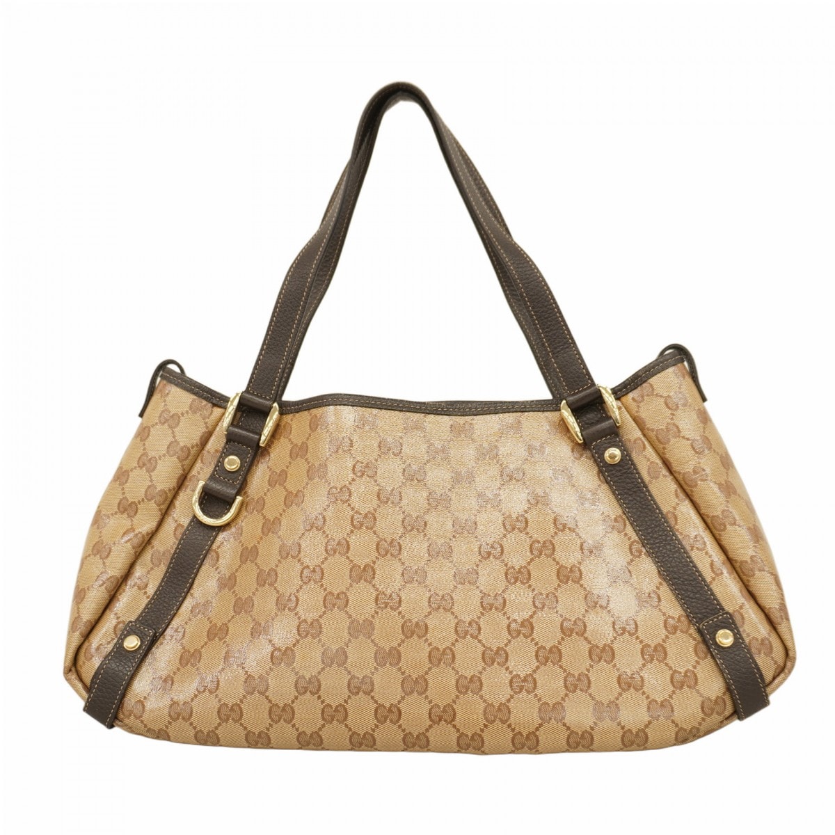 買取安い 美品 グッチ GGキャンバス アビー トートバッグ ゴールド金具 