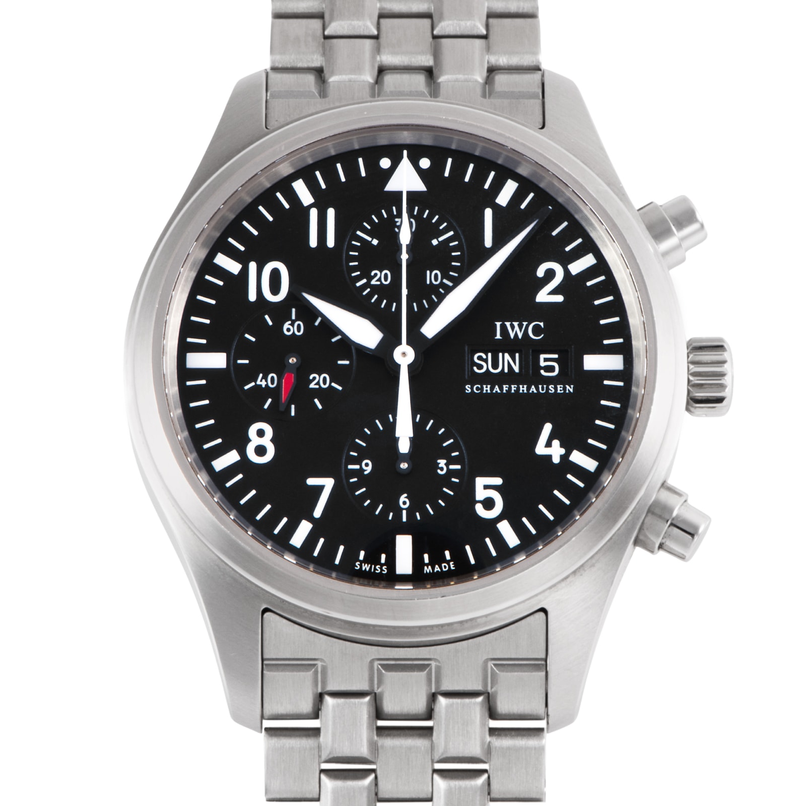 IWC パイロットウォッチ クロノグラフ IW371704 ステンレススチール【中古】