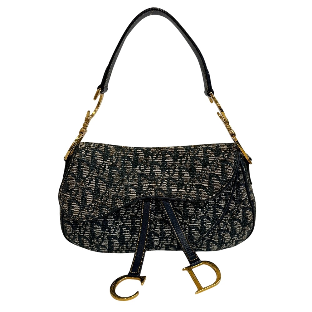ディオール Dior ショルダーバッグ トロッター サドル ネイビー