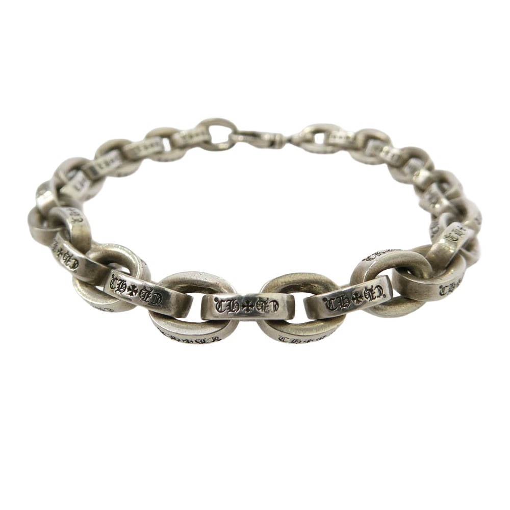 CHROME HEARTS クロムハーツ(原本無) 8inch LARGE PAPER CHN ラージペーパー チェーン ブレスレット シルバー系【中古】
