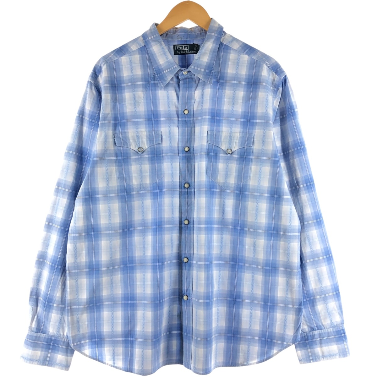 古着 ラルフローレン Ralph Lauren POLO by Ralph Lauren 長袖 ウエスタンネルチェックシャツ メンズXXL相当/eaa526614