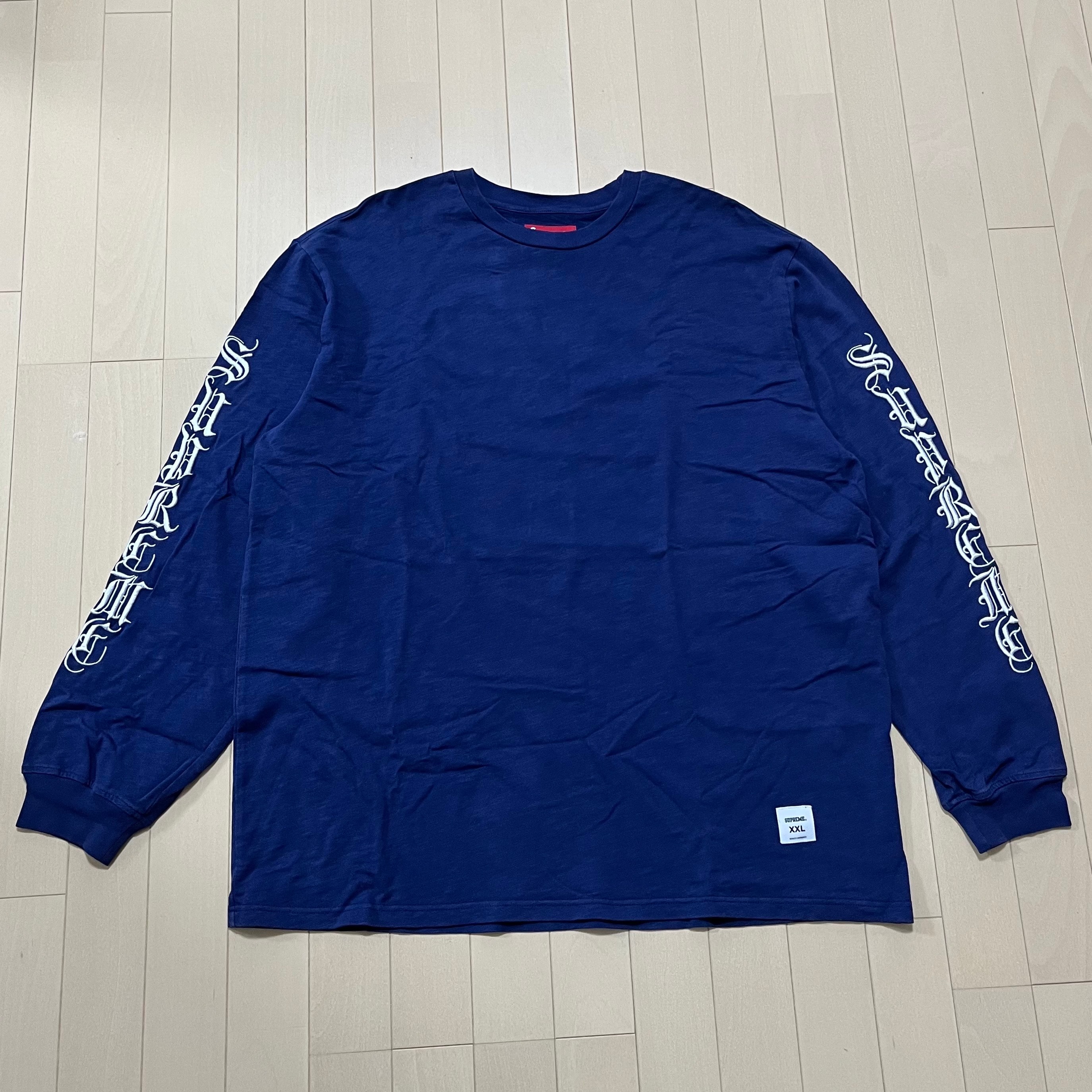 Supreme Old English L/S Top "Navy"