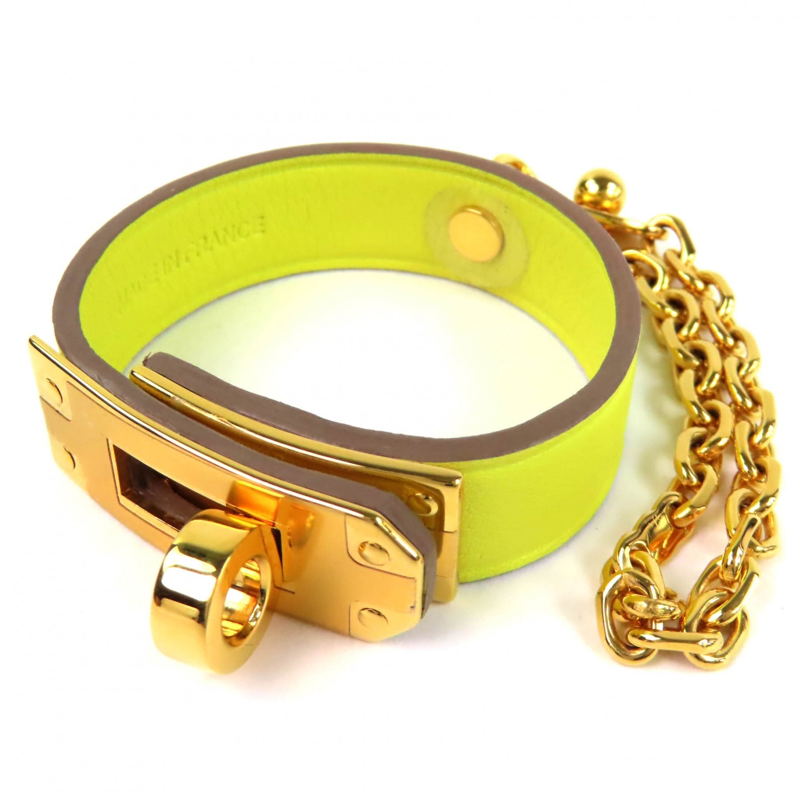 未使用品 エルメス ケリー レザー グローブホルダー 手袋ホルダー イエロー