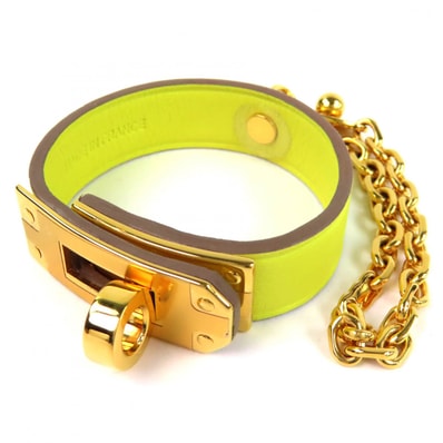 未使用品 エルメス ケリー レザー グローブホルダー 手袋ホルダー イエロー