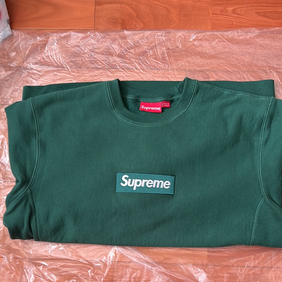 シュプリーム ボックス ロゴ クルーネック スウェットシャツ "グリーン" (18FW)