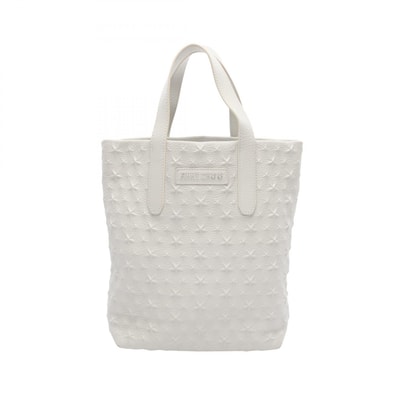 ジミーチュウ JIMMY CHOO SOFIA N/S ソフィア スターエンボス トートバッグ バッグ レザー レディース ホワイト系 【中古】