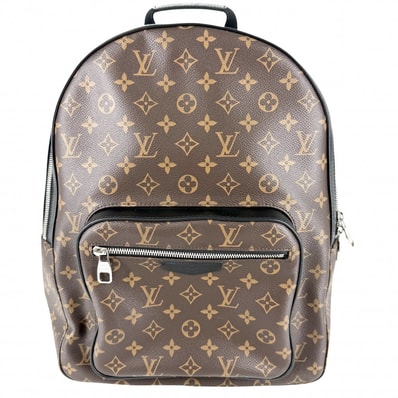 LOUIS VUITTON ルイヴィトン リュック ジョッシュNV バックパック M41530 モノグラムマカサー ブラウン 茶 ブラック 黒 シルバー金具 ユニセックス【中古品】