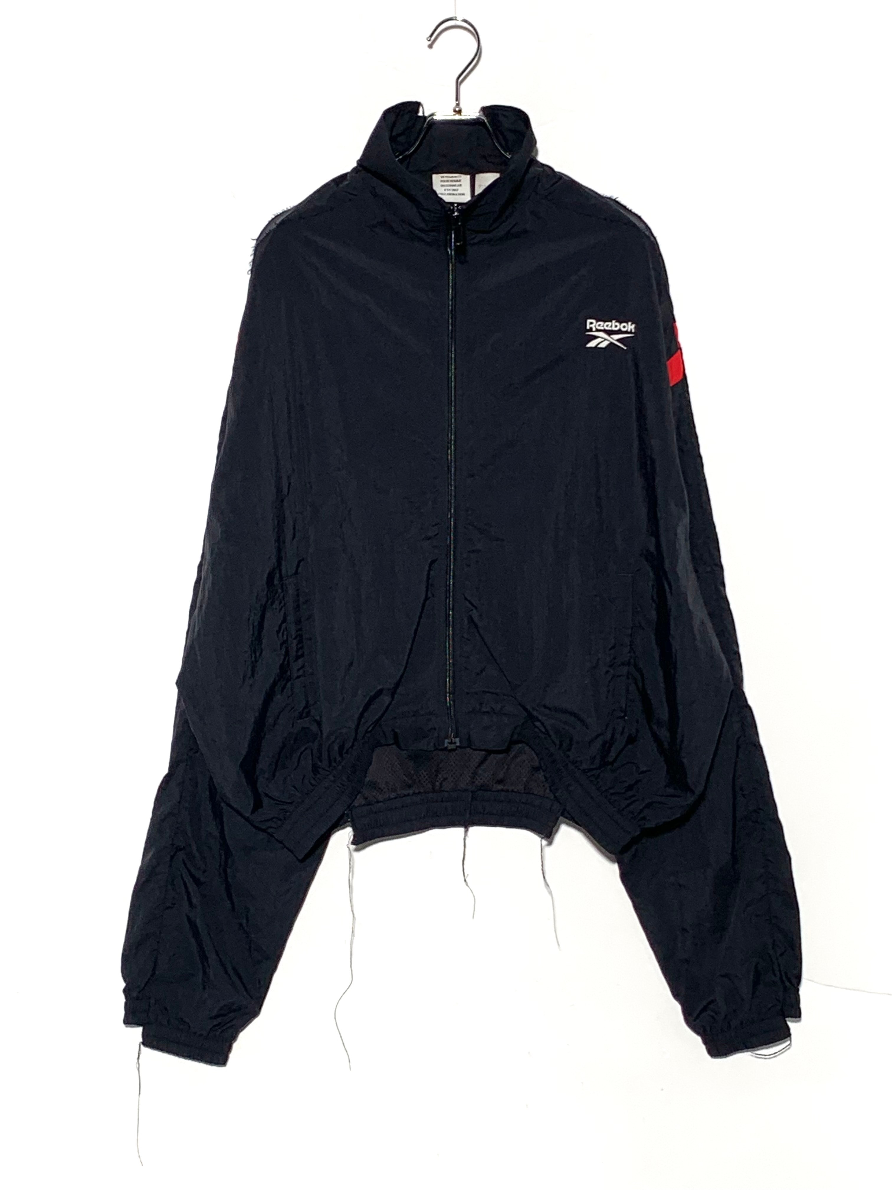 VETEMENTS × Reebok Rebuild track jacket Black 17SS