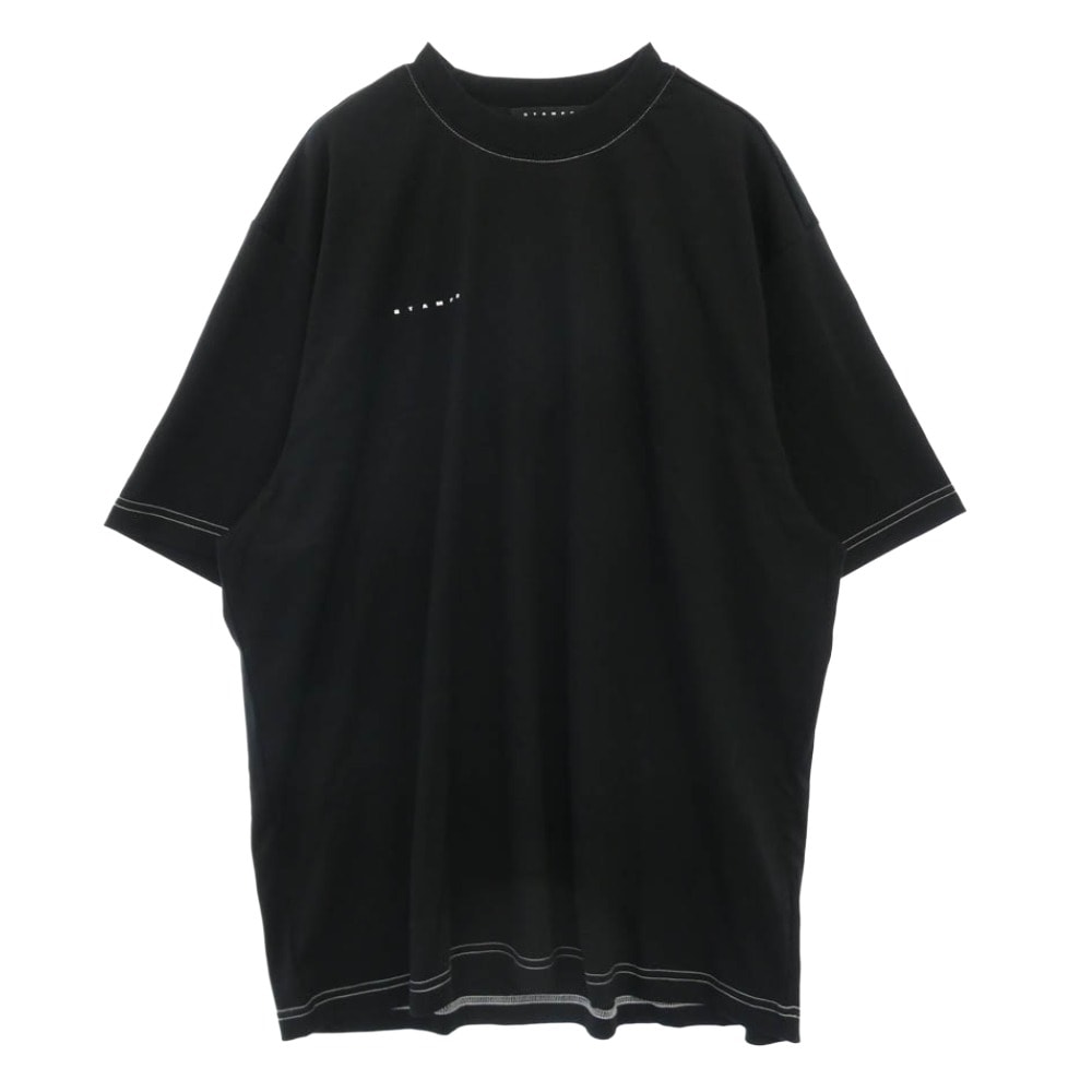 STAMPD スタンプド M4301TE EYE RELAXED TEE フロントロゴ バック アイプリント リラックスフィット ウェザーウィーブ コットン ジャージー 半袖 Tシャツ ブラック系 XL【中古】