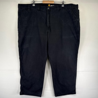 古着 カーハート Carhartt パンツ ダック ペインター 大きいサイズ ワンポイントロゴ ワーク w50 L30 ブラック系 メンズ