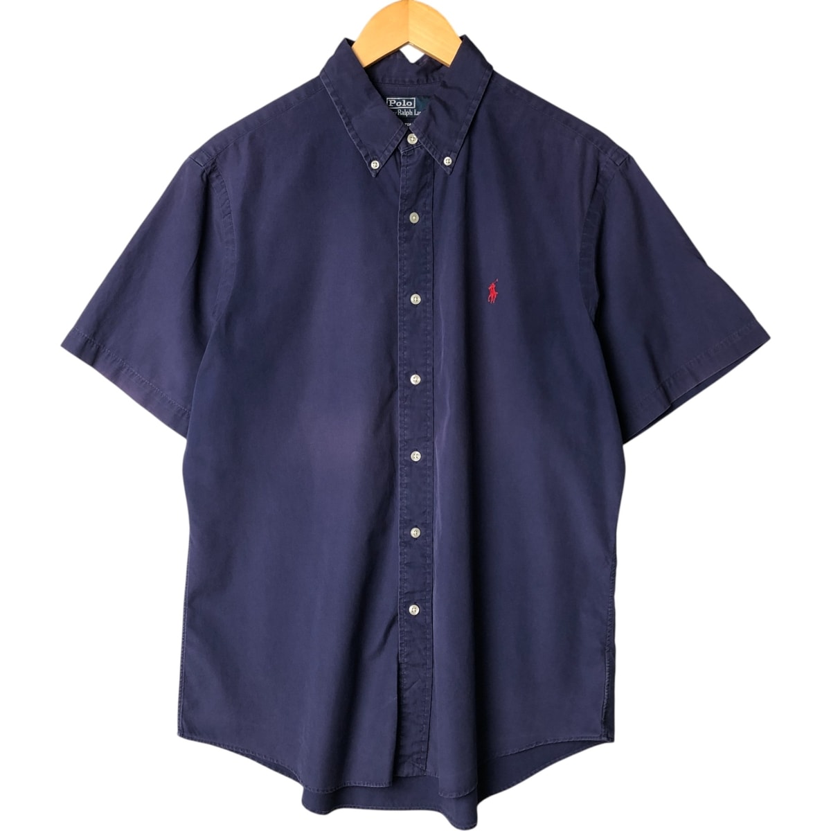 古着 ラルフローレン Ralph Lauren POLO by Ralph Lauren CUSTOM FIT 半袖 ボタンダウンシャツ メンズL相当/eaa580016