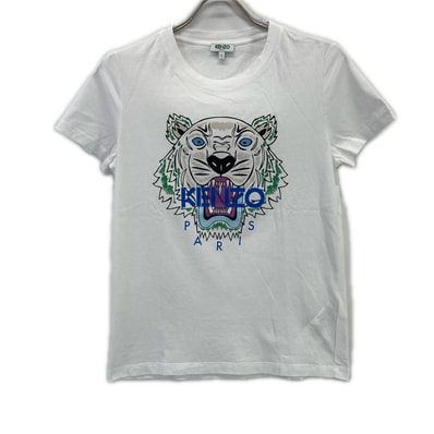 ケンゾー F952TS7214YB ホワイト タイガープリント Tシャツ S