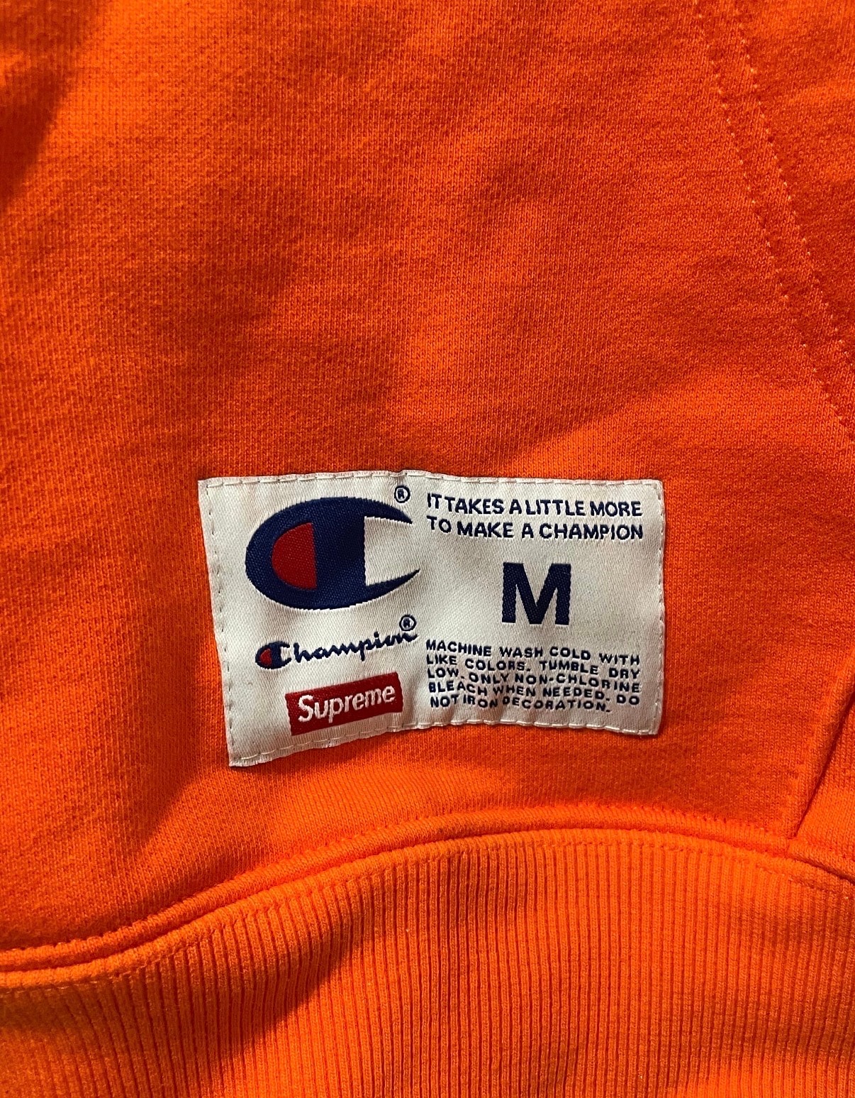 Supreme Champion Outline Hooded Sweatshirt "Orange"