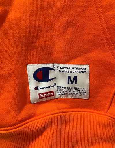 Supreme Champion Outline Hooded Sweatshirt "Orange"