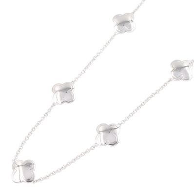 ヴァンクリーフ&アーペル Van Cleef & Arpels ピュアアルハンブラ 14モチーフ ネックレス ネックレス ジュエリー K18WG(ホワイトゴールド) レディース シルバー系 【中古】