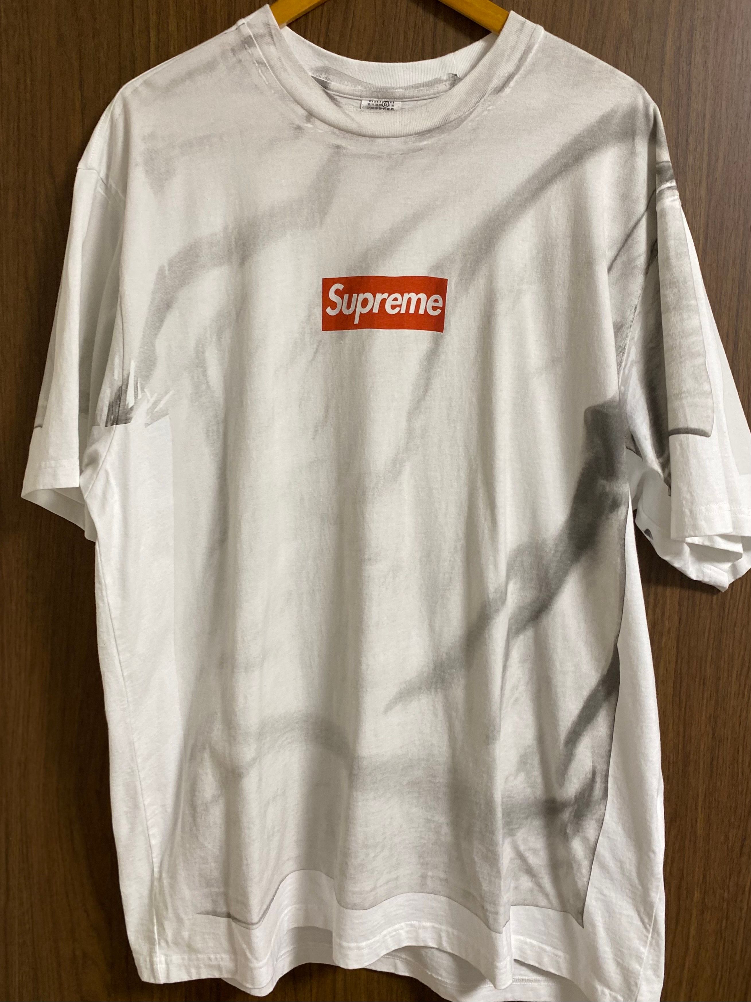 Supreme x MM6 Maison Margiela Box Logo Tee "White"