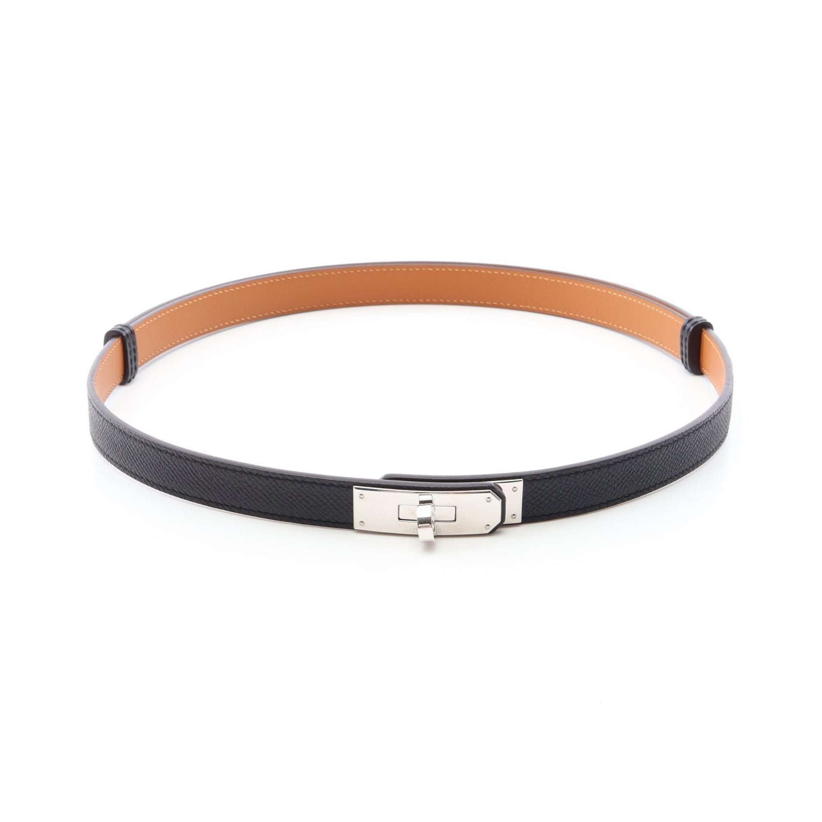 エルメス HERMES ケリー ベルト 衣料品 レザー W刻印(2024年製造) レディース ブラック系 【中古】