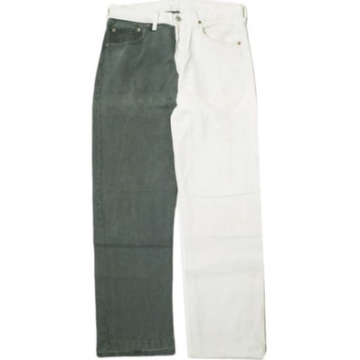 Levi's リーバイス アメリカ製 90s 501 ドッキングリメイクデニムパンツ 501-0127 W33 BLACK&WHITE ヴィンテージ ボタン裏546 ボタンフライ ジーンズ MADE IN USA ボトムス g18597