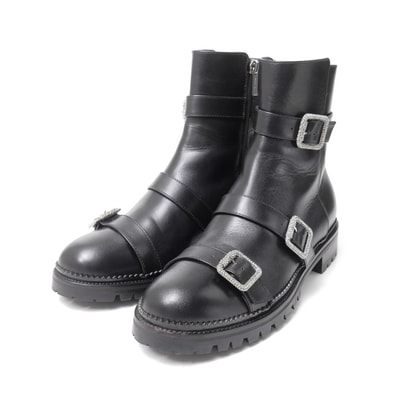 ■美品■JIMMY CHOO ジミーチュウ ブーツ サイズ39 ビジューストラップ ショートブーツ ブランド古着【中古】20260624/RA9911