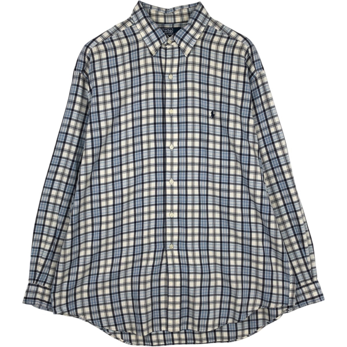古着 ラルフローレン Ralph Lauren POLO by Ralph Lauren BLAKE 長袖 ボタンダウンチェックシャツ メンズXL相当/eaa632569