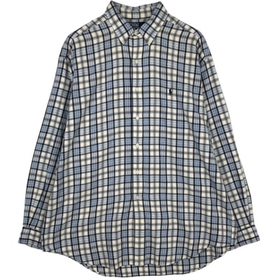 古着 ラルフローレン Ralph Lauren POLO by Ralph Lauren BLAKE 長袖 ボタンダウンチェックシャツ メンズXL相当/eaa632569