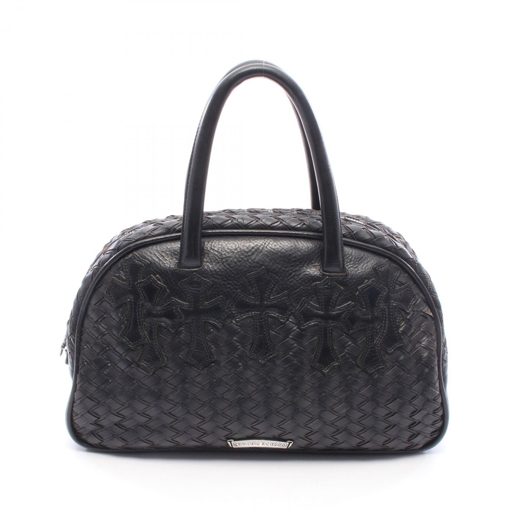 クロムハーツ CHROME HEARTS GYM SM INTRECCIATO ハンドバッグ バッグ レザー メンズ レディース ブラック系 【中古】