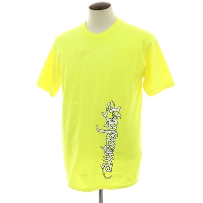 【中古】シュプリーム Supreme 2024年秋冬 Satan Tee コットン 半袖Tシャツ 蛍光イエロー【サイズL】【メンズ】