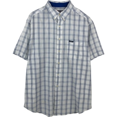 古着 ラルフローレン Ralph Lauren CHAPS チャップス 半袖 ボタンダウン チェックシャツ メンズL相当/eaa660546