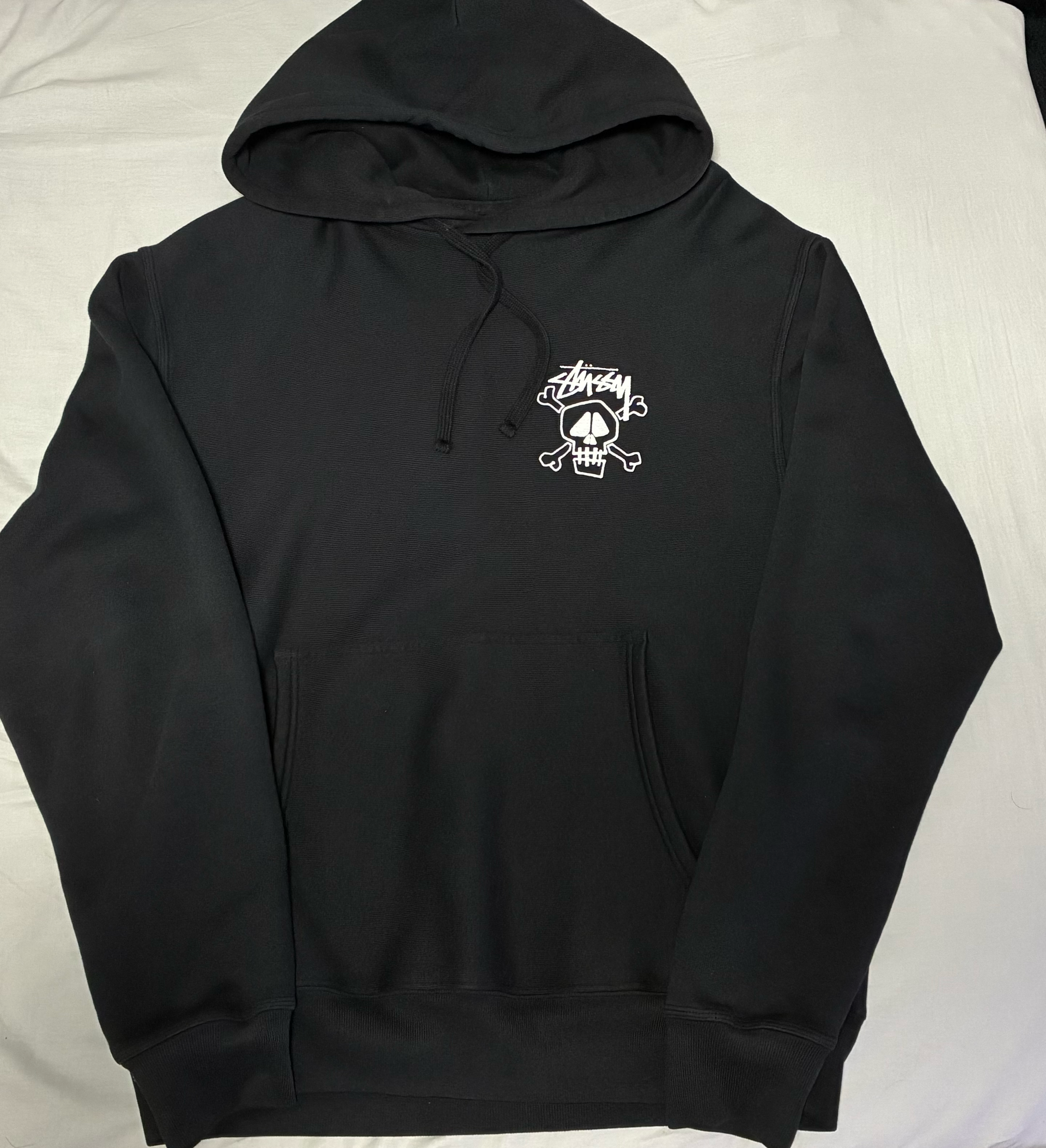 Stussy Skull & Bones Pigment Dyed Hoodie "Black"