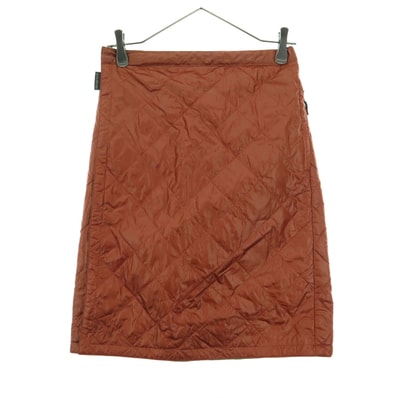 美品 mont-bell モンベル リバーシブル ミディ丈 キルティングスカート M ブラウン系 カーキグリーン