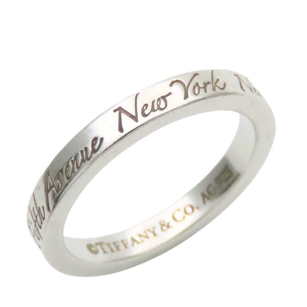 【中古】 ティファニー リング・指輪 ノーツ ナロー ニューヨーク シルバー925 約2.9g シルバー 人気 定番 アクセサリー レディース 女性 TIFFANY&Co.