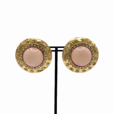 CHANEL シャネル スター ラインストーン ヴィンテージ イヤリング
ピンク石 メタル レジン 4cm ゴールド レディース
【中古】