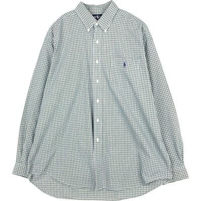 古着 ラルフローレン Ralph Lauren BLAIRE 長袖 ボタンダウンチェックシャツ メンズXL相当/eaa676760
