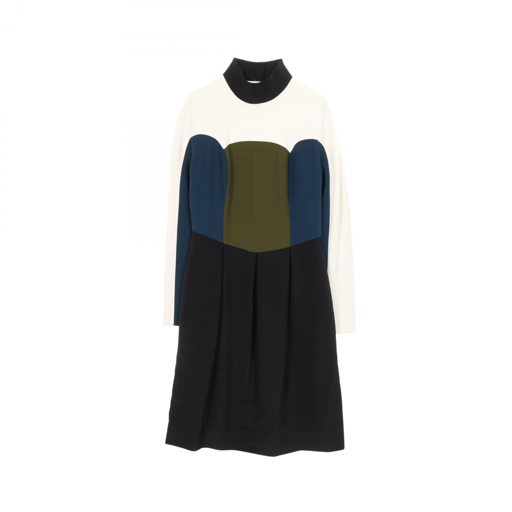 フェンディ FENDI ワンピース 衣料品 トップス レーヨン シルク レディース ブラック系 / アイボリー系 / マルチカラー 【中古】