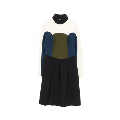 フェンディ FENDI ワンピース 衣料品 トップス レーヨン シルク レディース ブラック系 / アイボリー系 / マルチカラー 【中古】