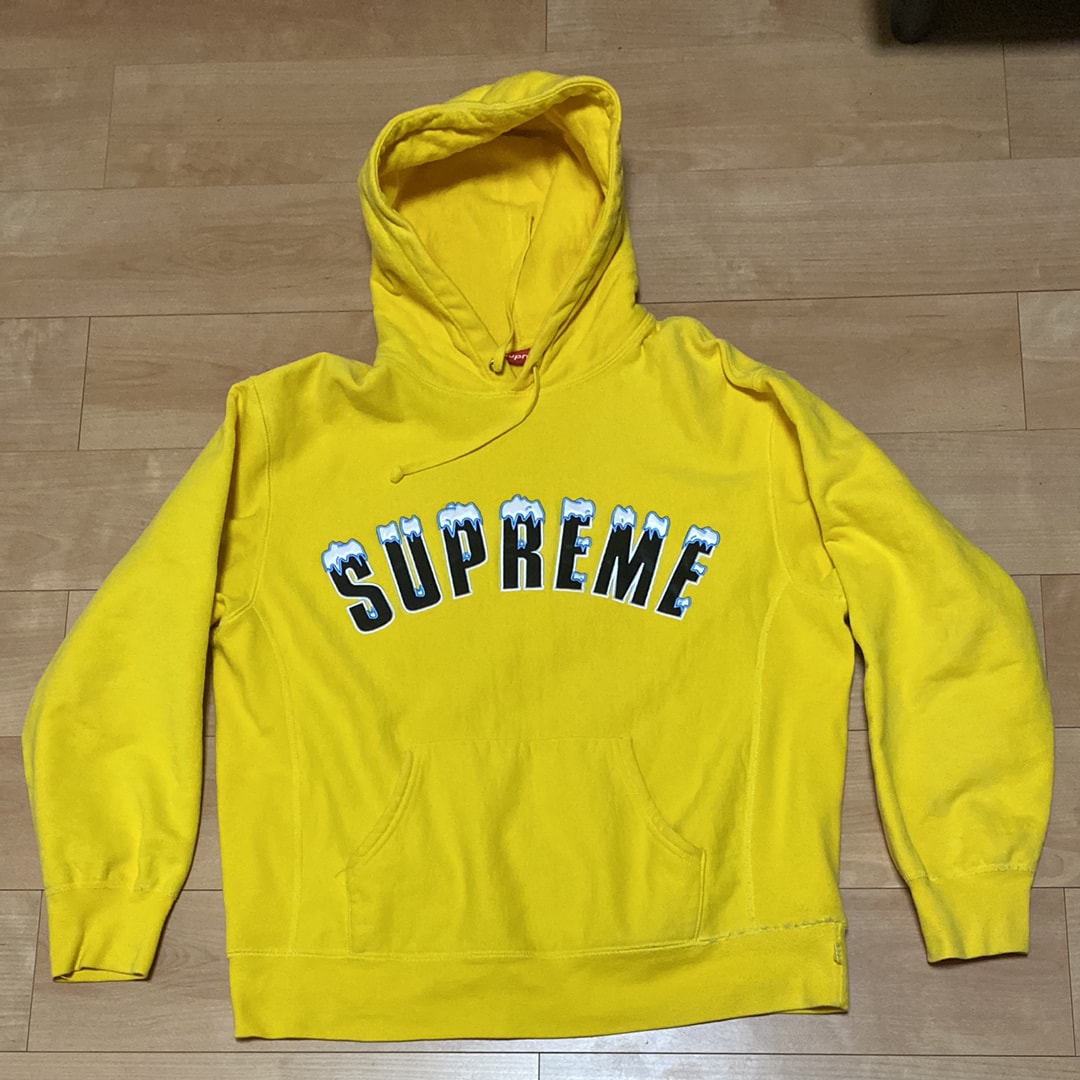 Supreme Icy Arc Hooded Sweatshirt "Yellow"