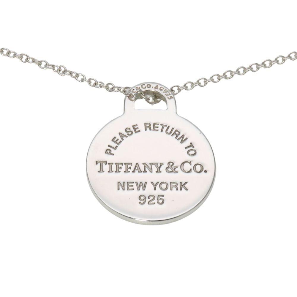 【中古】 ティファニー ネックレス リターントゥ ラウンド ハート シルバー925 約4.0g シルバー ティファニーブルー アクセサリー ペンダント 可愛い レディース 女性 TIFFANY&Co.