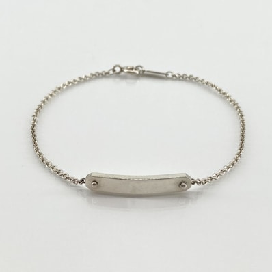 TIFFANY&Co.(ティファニー) IDタグプレート Ag925 ブレスレット 2.59g シルバー