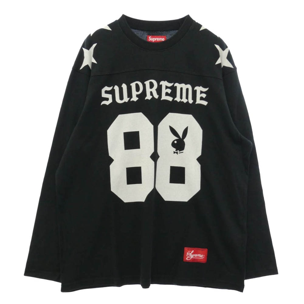 Supreme シュプリーム PLAYBOY プレイボーイ 26SS x Playboy プレイボーイ L/S Football Top 長袖 フットボール カットソー ロンT ブラック系 L【中古】