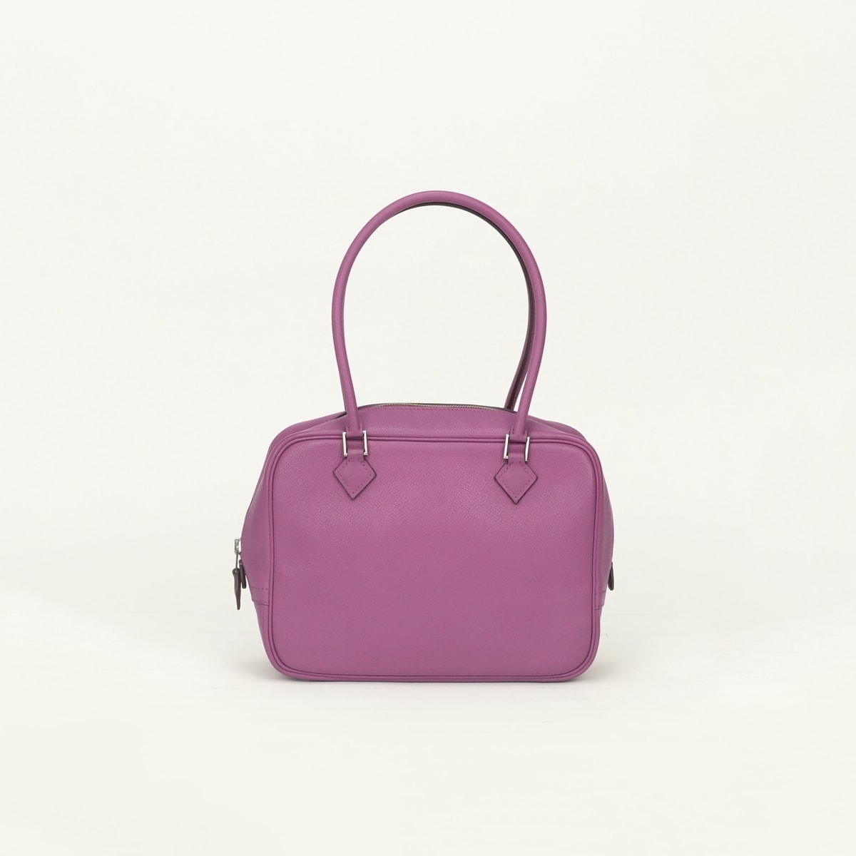エルメス HERMES プリュム20 プリュム 20 ミニプリュム バッグ トートバッグ エプソン シクラメン Cyclamen パープル Purple 紫 シルバー金具 ヴォーエプソン ハンドバッグ